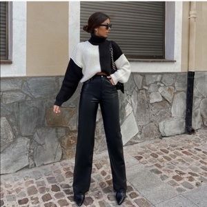 Zara Trousers Leather